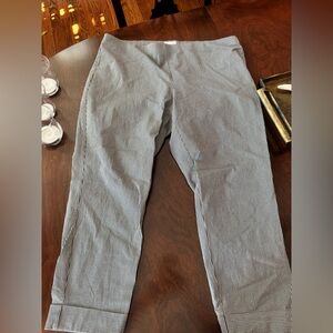JJill size 18 petite, classic black and white plaid cuffed ankle slacks.